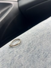 Engagement ring 18k white gold 3Gs with diamond