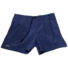 Vintage 90s Columbia Mens XL Blue Lined Belted Outdoor 6 In Nylon Hiking Shorts