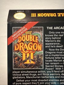 Double Dragon III NES Nintendo Empty Box And Manual Only No Game Not Wata Graded