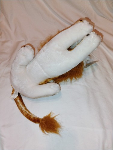 Realistic LION PLUSH Dollar General Hosung 11" Laying Stuffed Animal Plush NWT - Picture 9 of 11