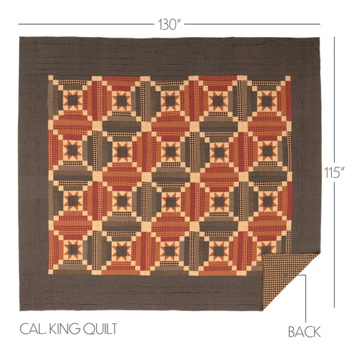 Primitive California King Quilt Tan Patchwork Maisie Bedroom Decor VHC Brands - Picture 3 of 6