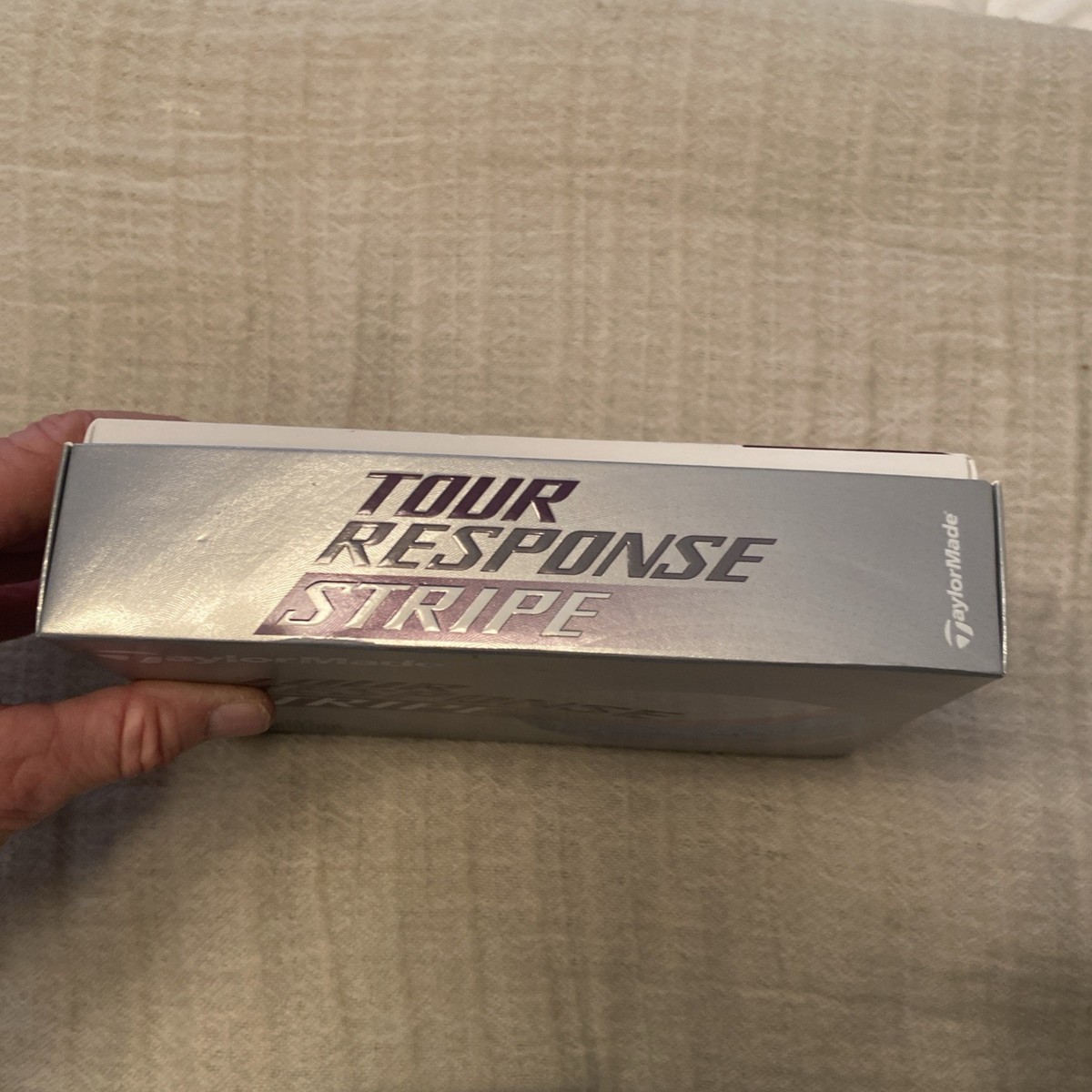 TaylorMade Tour Response Stripe Golfbälle – Weiß, 3 Stück, Mit Urethan-Cover Für Mehr Spin