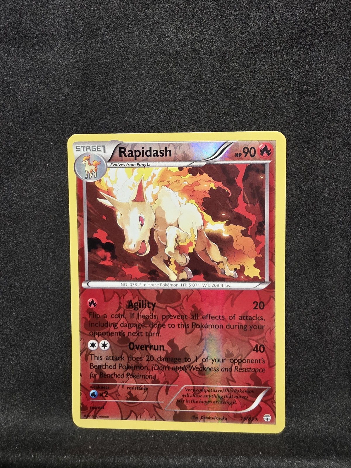 Pokemon - Rapidash 15/83 Generations Reverse Holo LP