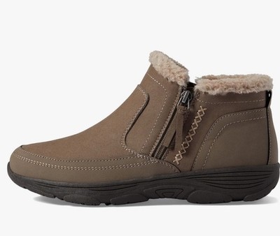 EASY SPIRIT Epic Cold Weather Side Zip Taupe Booties Women s New