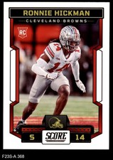 2023 Score #368 Ronnie Hickman Browns-FB RC Ohio State 8 - NM/MT