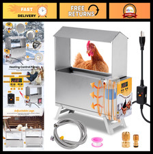 Riego de pollo con calefacción de 1,5 galones - Sistema automático de bebedero de aves de corral a prueba de congelación