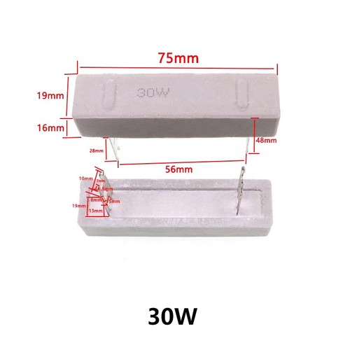 SQP Cement Ceramic Resistor 5W 10W 20W 30W 50W 100W 10 Ω 0.33 1K Ohm 0.05Ohm~10K - Picture 9 of 11