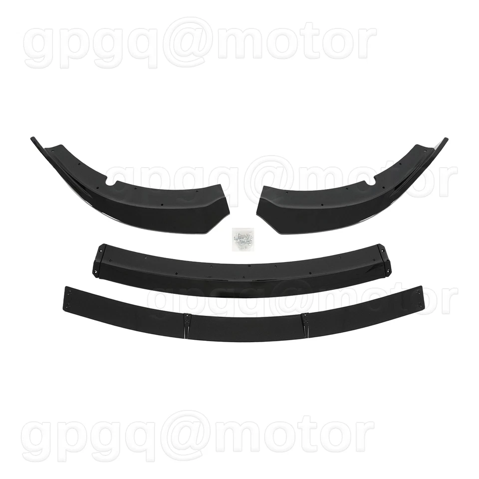 Divisor de labios de parachoques delantero negro brillante estilo V2 para Dodge Charger SRT 2015-2023 Foto 3 de 4