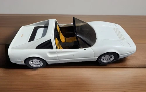 Vintage 1986 Mattel Barbie White Ferrari Convertible White Sports Car 21"
