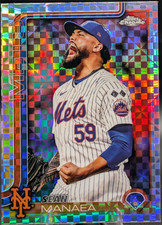 2025 Topps Chrome Sean Manaea #287 X-Fractor Mega Box Exclusive Mets