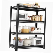 Utility Garage Shelves Heavy Duty: 40''W 1,800Lbs Steel 40"Wx16"D-4T Black
