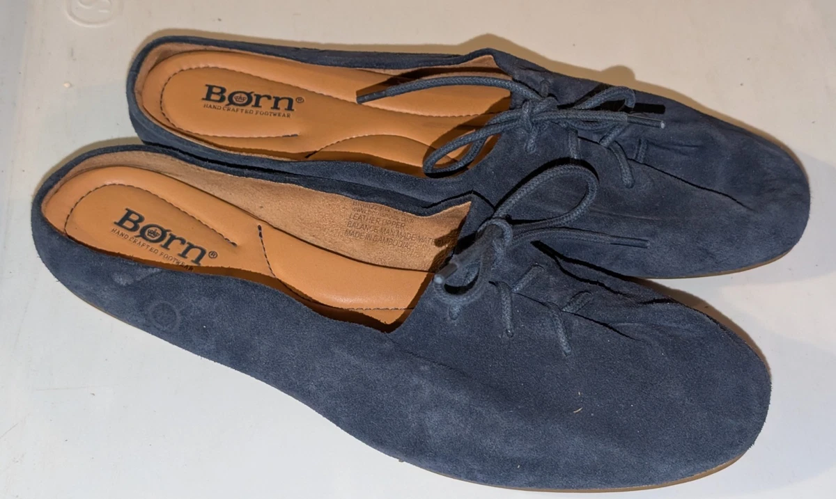 *BORN Sz 9.5 Brown Leather Blue Comfort Shoe Born Bo Lace-Up Casual Sneaker | HSN main image 4
