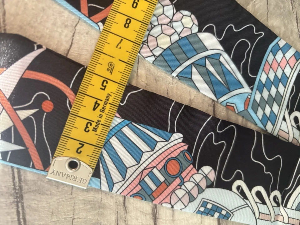 Twilly, Halstuch mit Print, Blau, Viskose - Bild 4 von 4