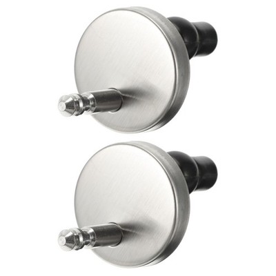 2 Count Quick-release Toilet Seat Fixing Silver Hinges for Rv Replacement