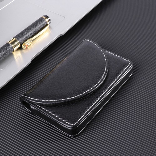 1PC Business Holder Simple PU Portable Business Case Name Holder Case (Black) - Afbeelding 2 van 12