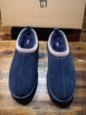 Womens UGG Tazz II Rare Dk Navy Authentic Indoor Outdoor Suede Slipper Sz 10 Nwb