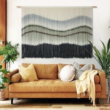 Macrame Wall Hanging Dip-Dye Large Macrame Wall Decor Boho Home Decor Scale F...