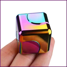 Metal Fidget Cube Spinner Toy 3D Puzzle Gear Anti-Stress for Kids Adults