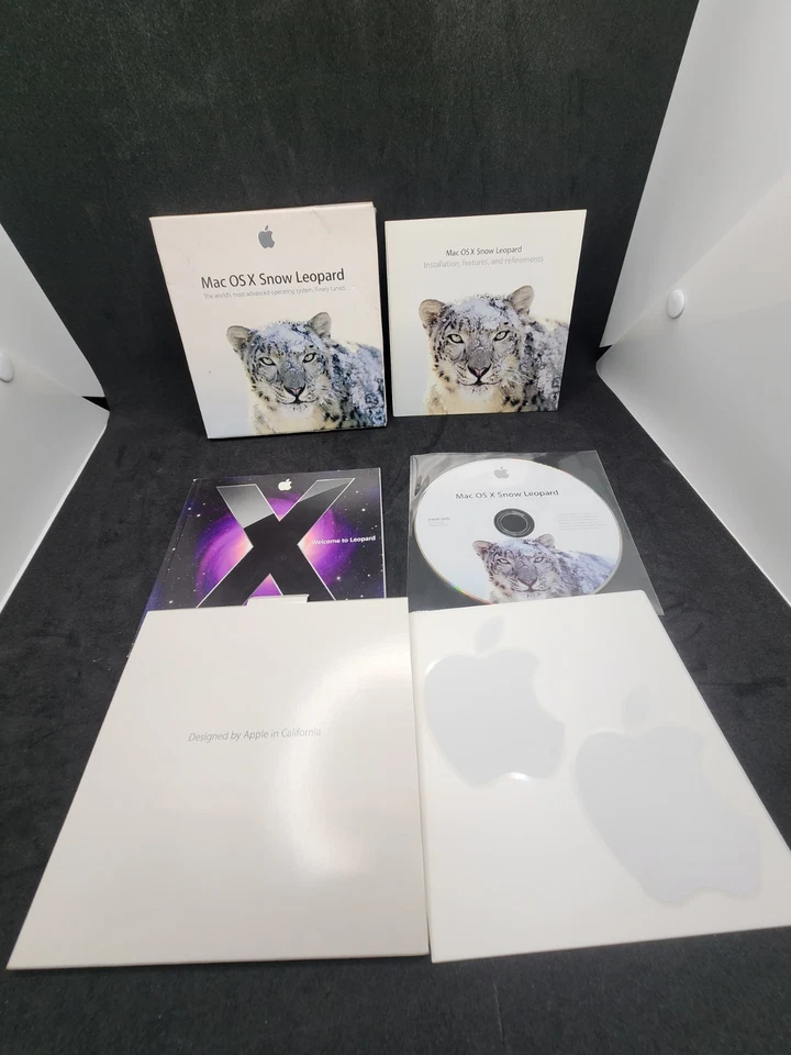 VTG APPLE MC223Z/A MAC OS X SNOW  LEOPARD VER  10.6 INSTALL DVD  + RETAIL BOX - Image 2 of 4