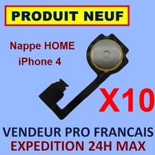   Set Di 10 Panni Interno Tasto Home IPHONE 4   Flessibile   Nuovo Garantito