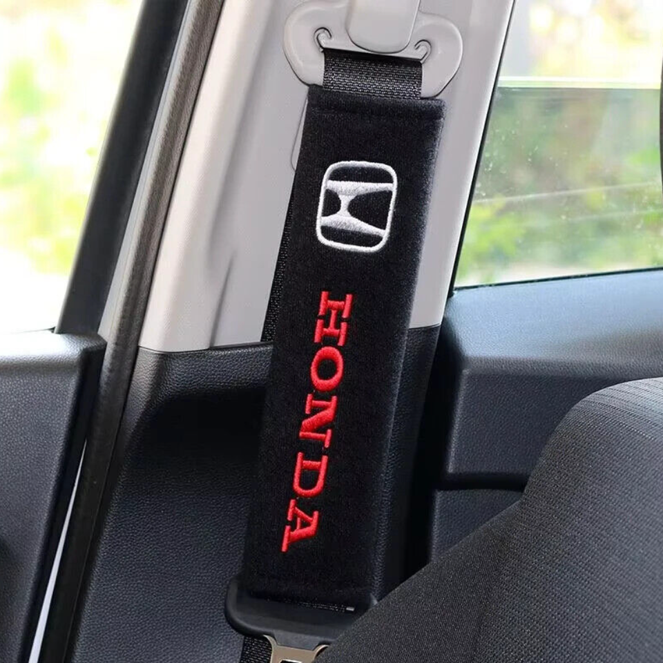 2pcs Honda Car Seat Belt Cotton Shoulder Cover Sleeve Breathable