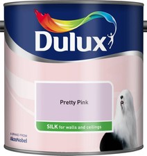 Dulux Smooth Emulsion Silk Paint - Pretty Pink - 2.5L - Walls and Ceiling 