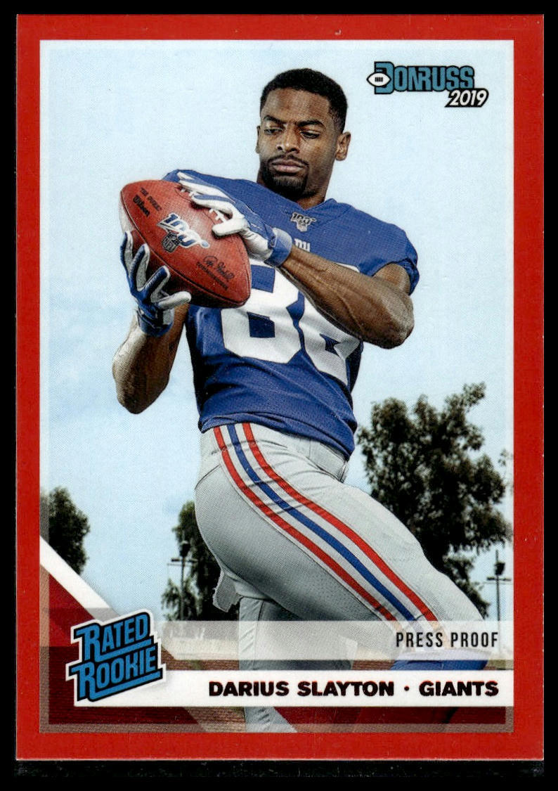 2019 Donruss #338 Darius Slayton Rated Rookie Press Proof Red