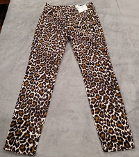 J.Crew 10" High-Rise Toothpick Pants Size 26 Leopard Stretch Corduroy AQ625 New