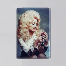DOLLY PARTON / FLOWER - 2" x 3" MOVIE POSTER MAGNET (country 70s retro blonde)