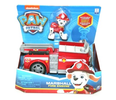 Nickelodeon Paw Patrol Marshall Fire Dog Figure and Fire Engine Toy  New in Box 
