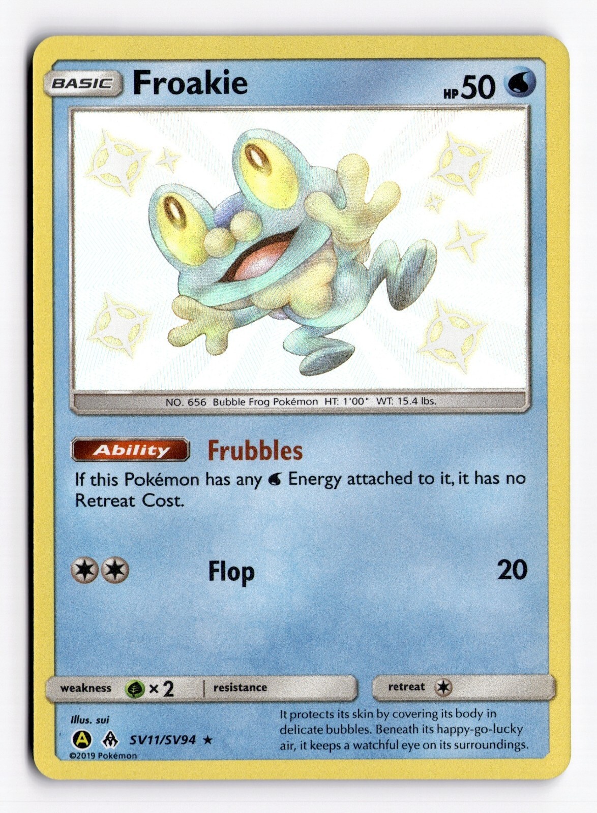 Froakie SV11/SV94 Shiny Vault Holo - Hidden Fates Pokemon Card - Near Mint