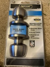 Defiant Bed & Bath Stainless Steel Locking Interior Door Handle Knob Model332208