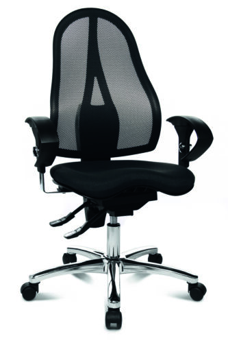 Sedia da ufficio sedia girevole sedia da scrivania Topstar Sitness 15 cromato nero - Foto 1 di 7