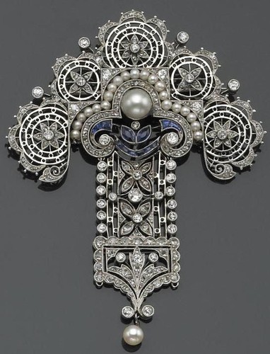 solid 925 sterling silver fan vintage style brooch