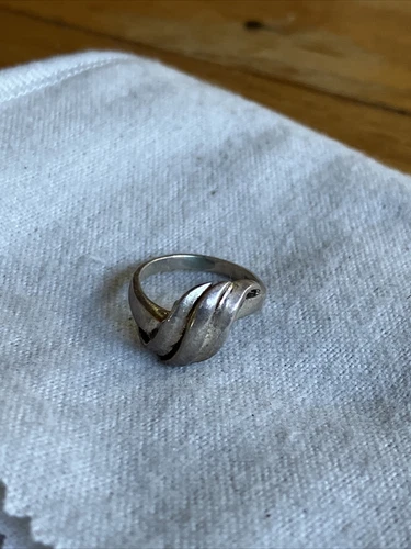 Vintage 925 Sterling Silver Puzzle Ring Style Ring Size 5.25 3.2 Grams ~ J49