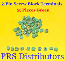50 Pcs 2-Pin Screw Terminal Block Connector 5.08mm PCB Mount Green KF301-2P 100X