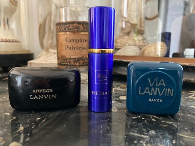 Lot of 2 LANVIN Luxury Soaps (Arpège + Via) N.O.S Vintage Luxury Soap Balmain