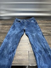 Vintage 501 LEVIS Button-Fly Classic Straight Jeans 30x32 33x36 Dark Acid-Wash
