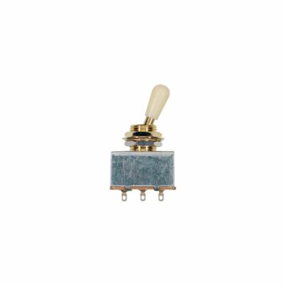 BOSTON Toggle Switch, 3-Weg-Schalter, gold, geschlossen, ivory Knopf