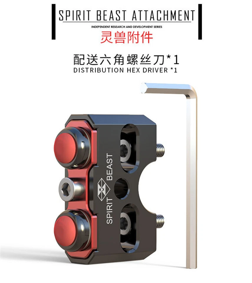 Interruptor de control autobloqueante de aleación de aluminio para manillar de 22 mm de diámetro Foto 3 de 4