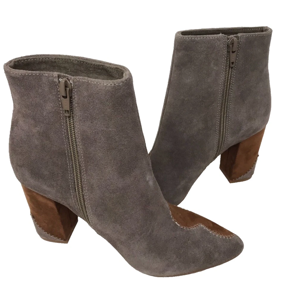 Botas al tobillo Seychelles para mujer cómodas de gamuza florales con cremallera talla Tpe/Bronn: 8 129V Foto 2 de 4