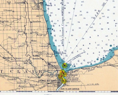 1910 Nautical Map of Lake Huron and Georgian Bay - Picture 4 of 4