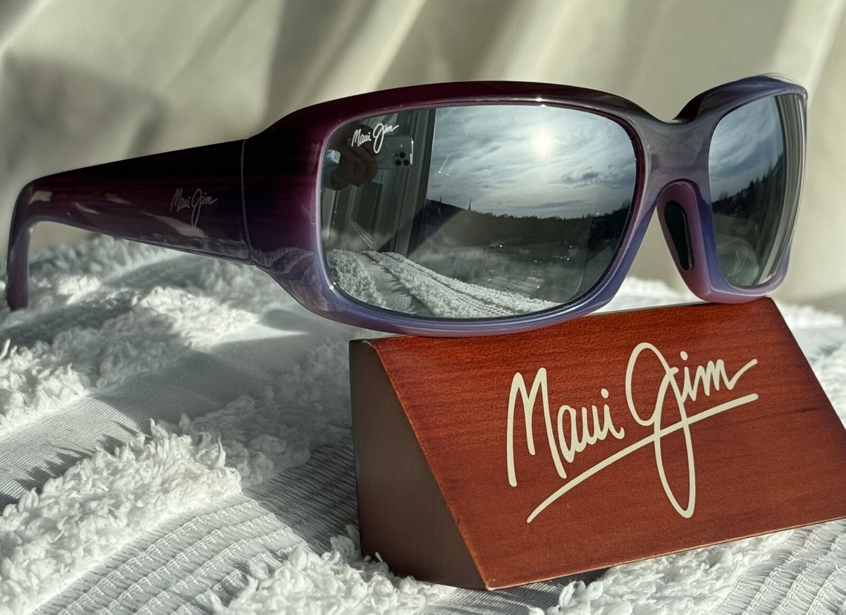 Maui Jim Blue Water 236 28B Purple Stripe Frame + Grey Polarized