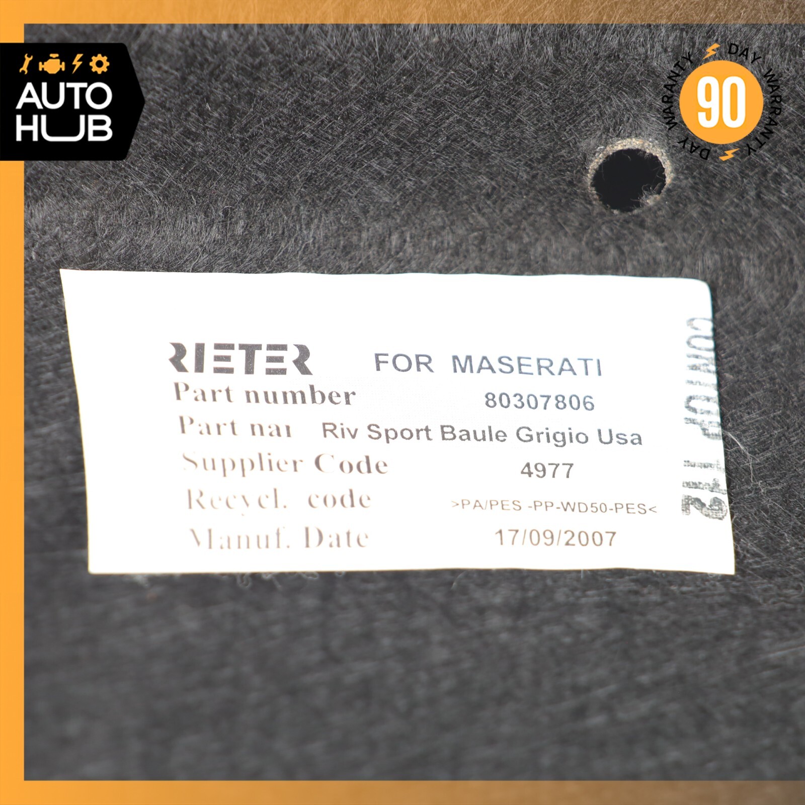 08-18 Maserati GranTurismo M145 Coupe Trunk Inner Cover Trim 80307806 OEM 76k