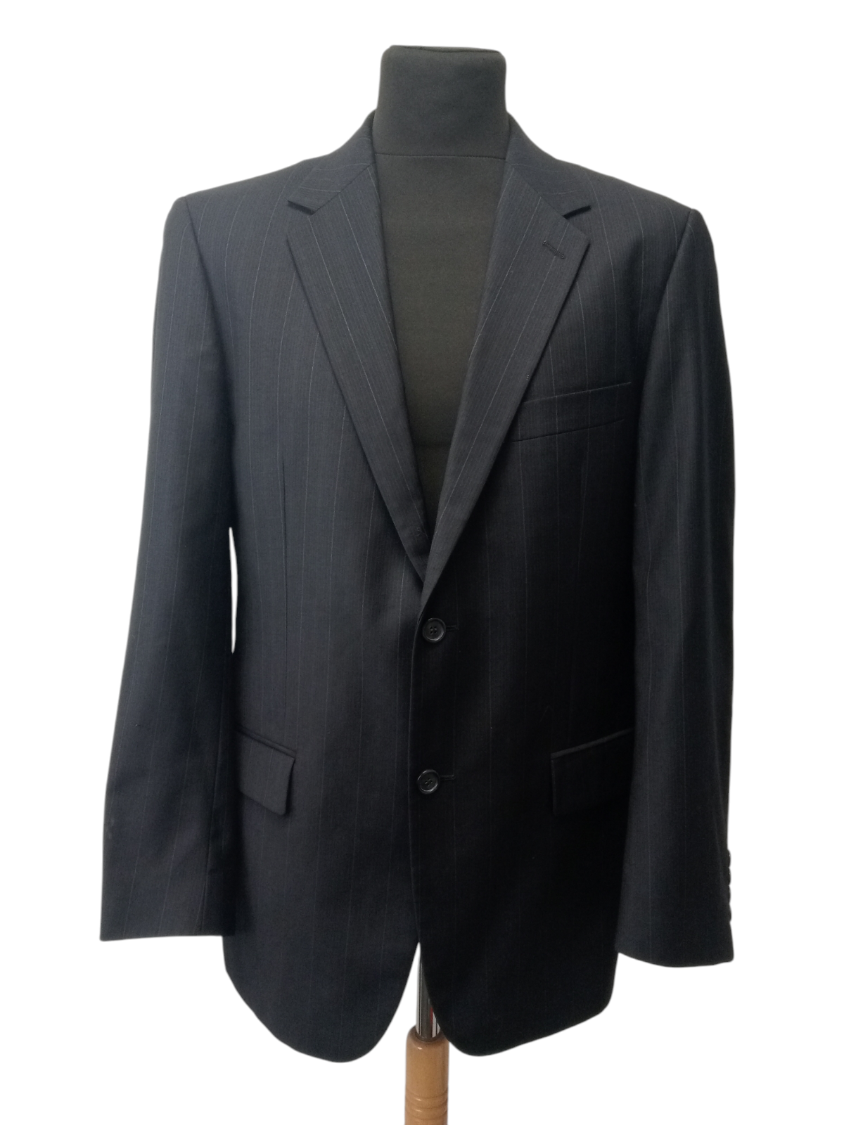 Blazer uomo Yves Saint Laurent 100% lana a righe nero taglia 50R