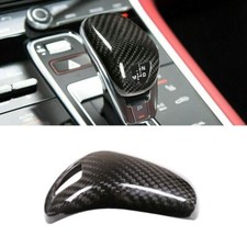 Real Carbon Fiber Gear Shift Knob Cover Trim Fit For Porsche Panamera 2017-20