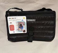 Alphabetz On The Go Diaper Changing Pad Black Quilted Nylon Wateresistant NWT