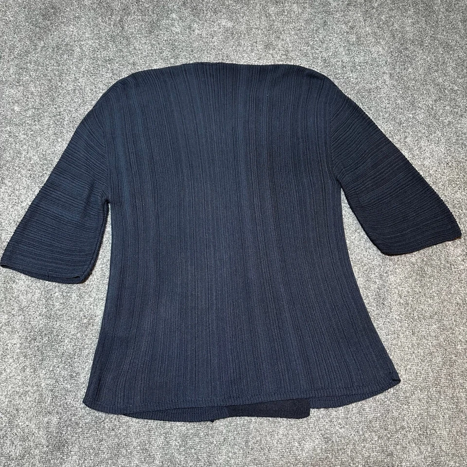 Per Una Sweater Womens Medium Navy Blue Knit Acrylic Blend Cardigan Long Sleeve - Image 2 of 4