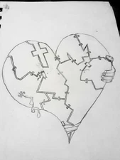 Original Drawing of a Humble Heart