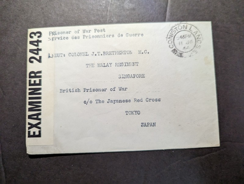 1944 England Prisoner of War POW Cover Coniston to Tokyo Japan